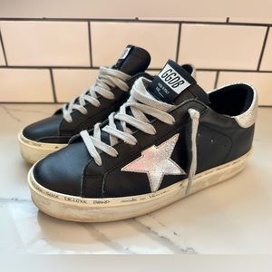 Golden Goose Hi-Star Black/Silver Size 37